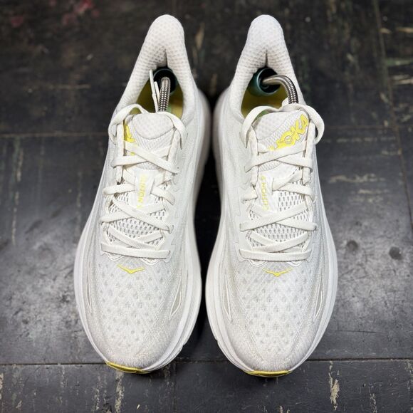 HOKA One One Clifton 9 White Lemonade Women’s Size 9B Running Shoes 1127896-WTL - Picture 3 of 6